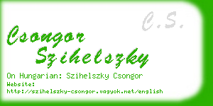 csongor szihelszky business card